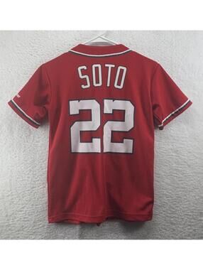 Washington Nationals Juan Soto Jersey Youth Medium #22 Baseball Boys Licensed